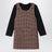 Brown wool dress and t-shirt set