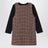 Brown wool dress and t-shirt set