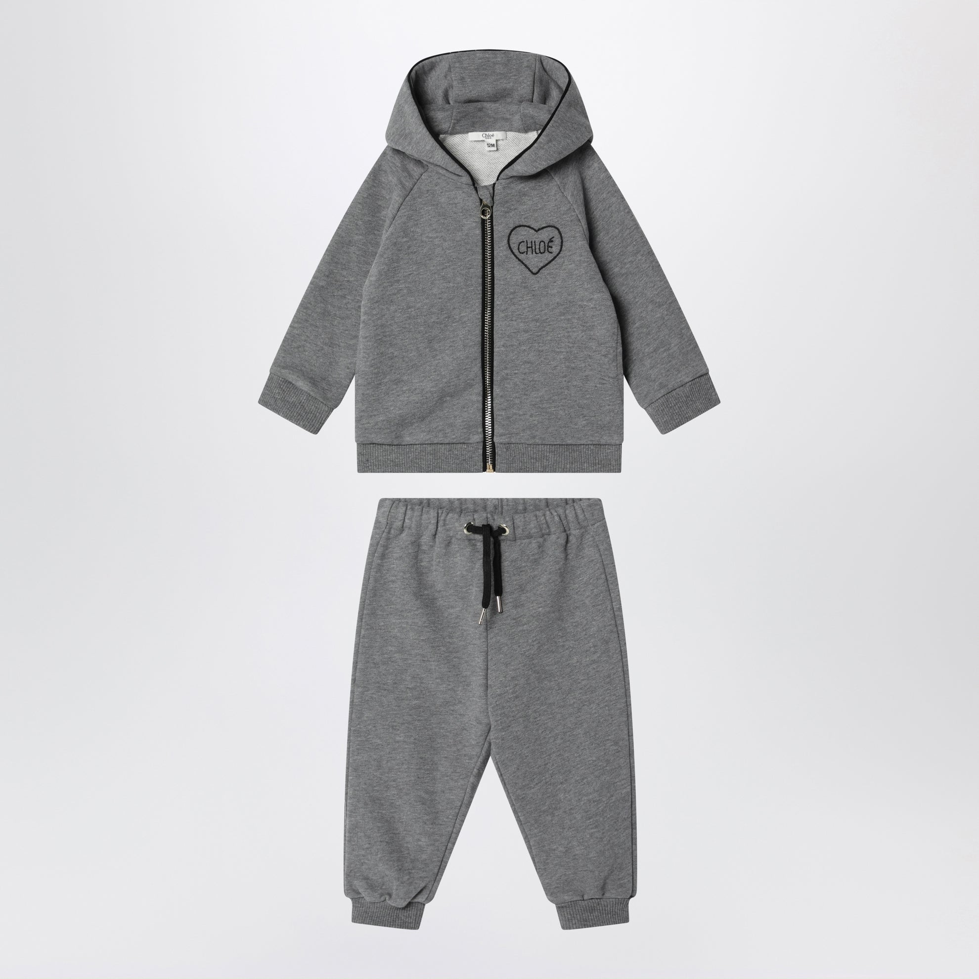 Survêtement de sport en coton gris