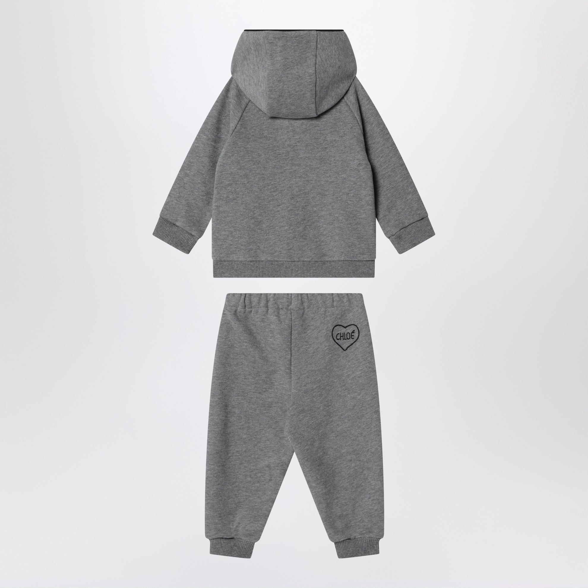 Completo sportivo grigio in cotone
