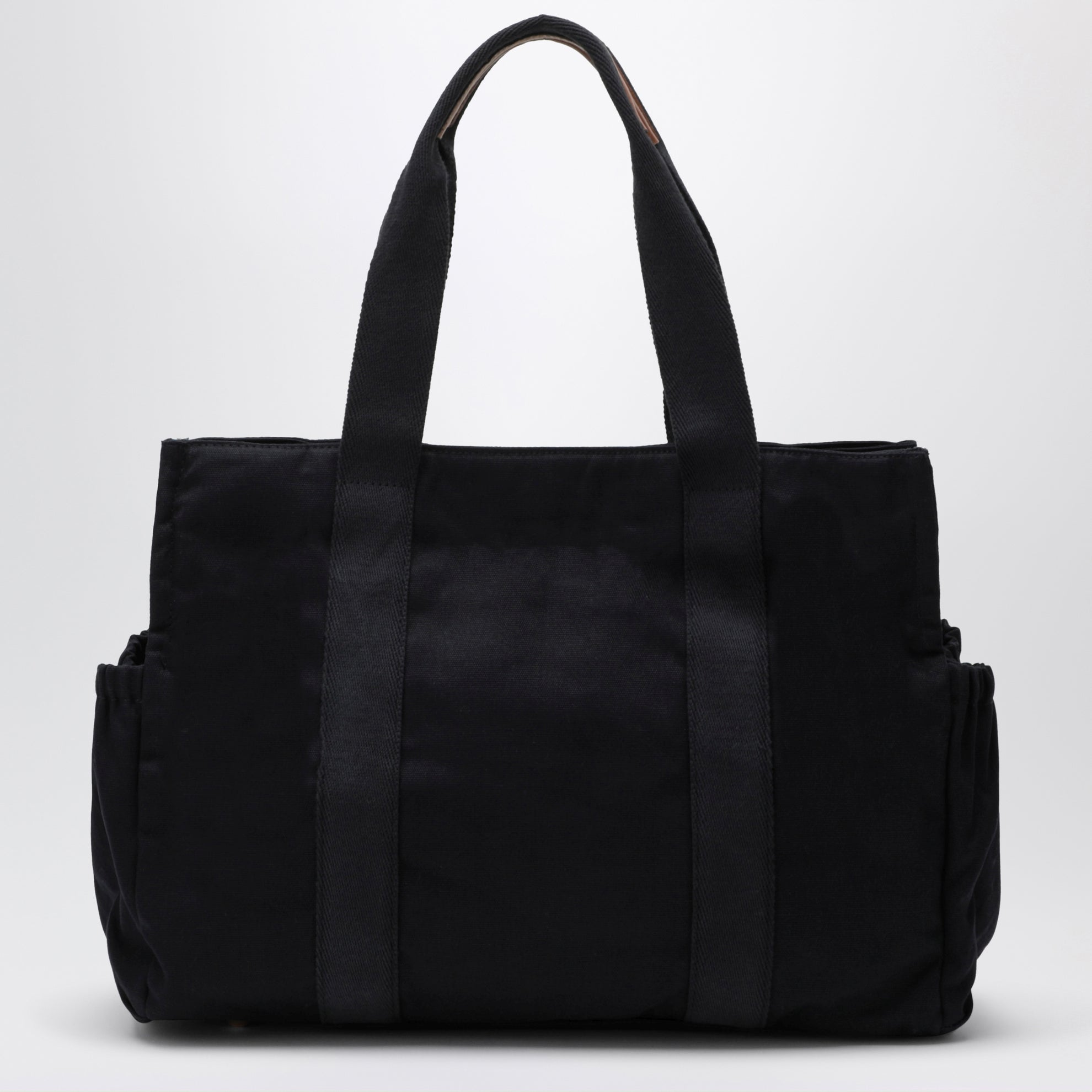 Sac à langer en coton bleu marine