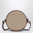 Sac à bandoulière circulaire rose clair en cuir