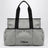 Graue Wickeltasche aus melierter Baumwolle