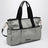 Graue Wickeltasche aus melierter Baumwolle