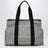 Graue Wickeltasche aus melierter Baumwolle