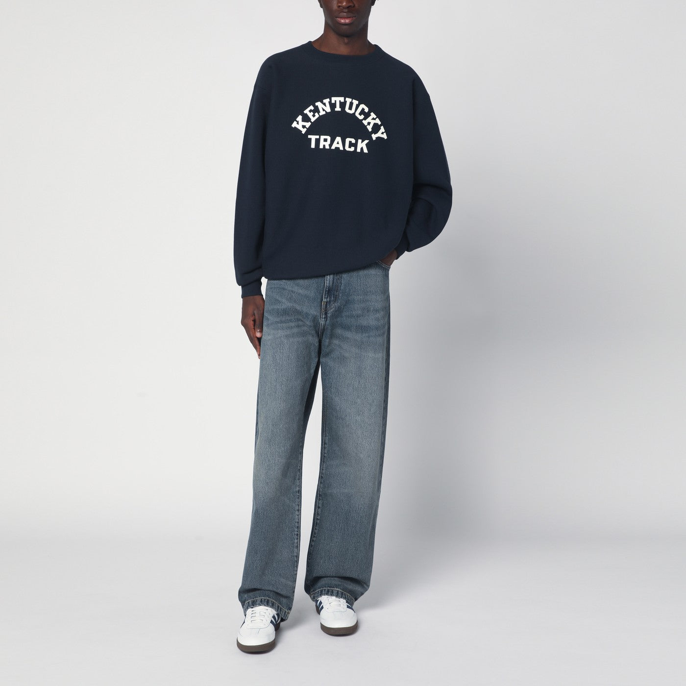 Felpa blu navy True to Archive Reverse Weave