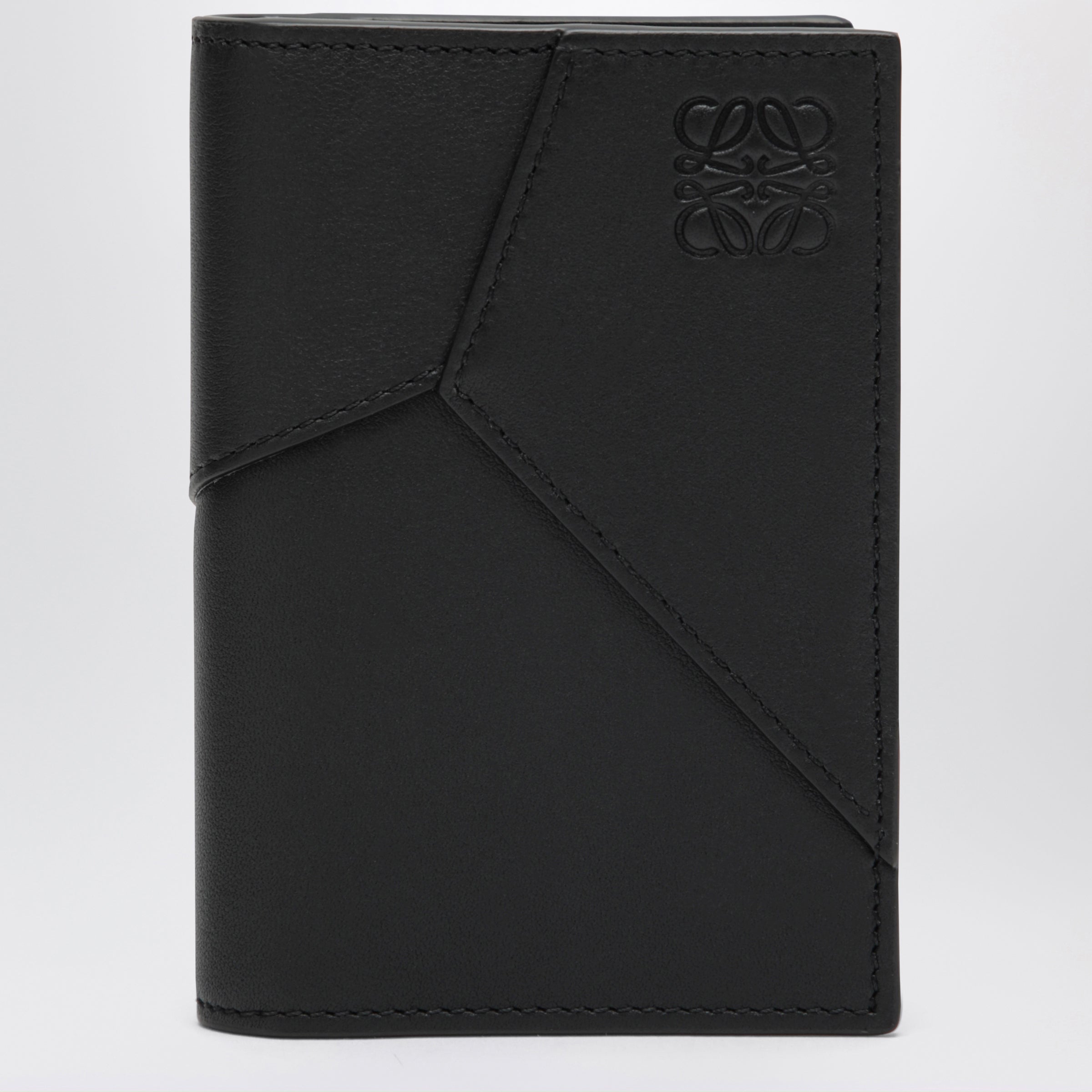 Loewe Black Puzzle bi-fold card holder in leather | TheDoubleF