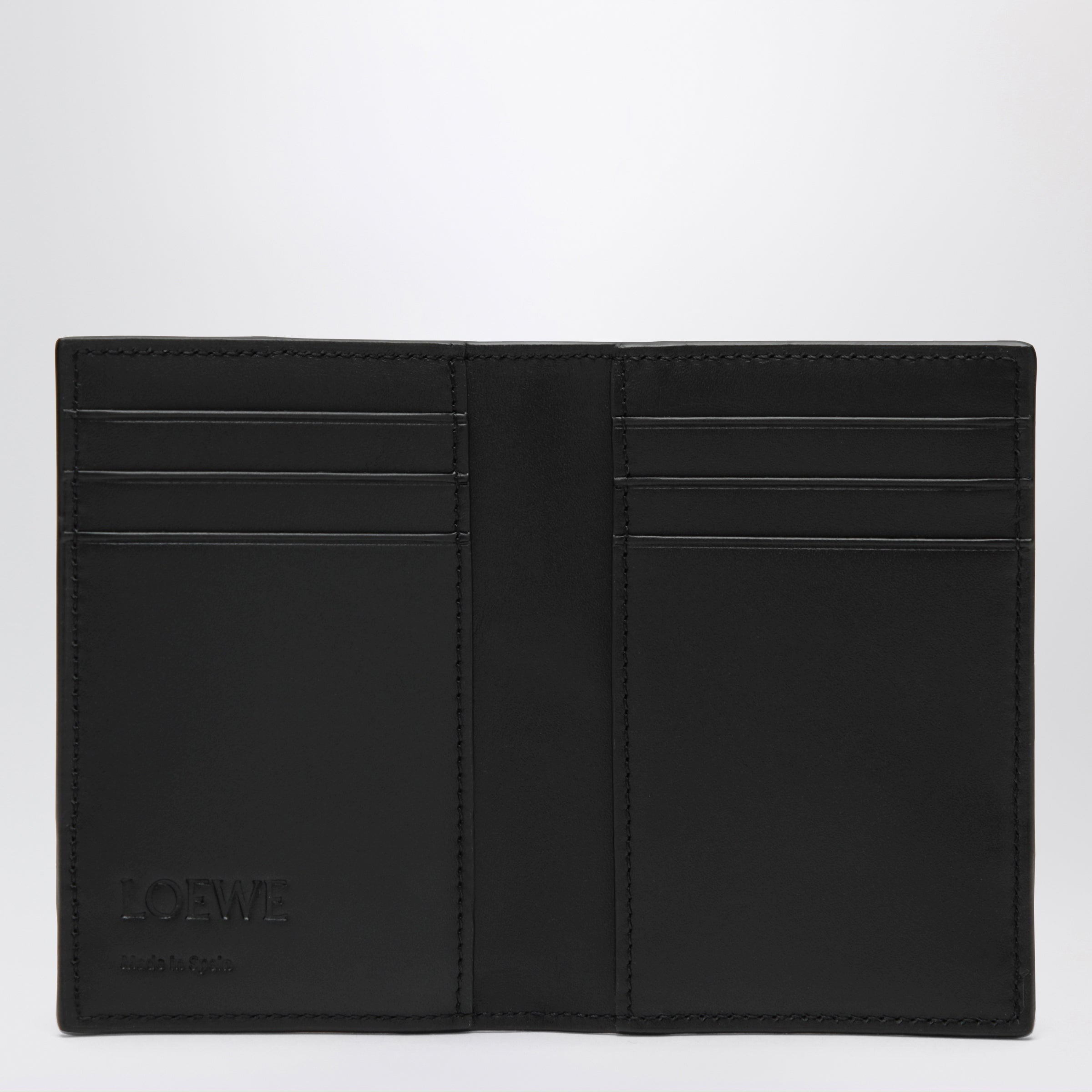 Loewe Black Puzzle bi-fold card holder in leather | TheDoubleF
