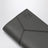 Portacarte bi-fold Puzzle grigio scuro in pelle