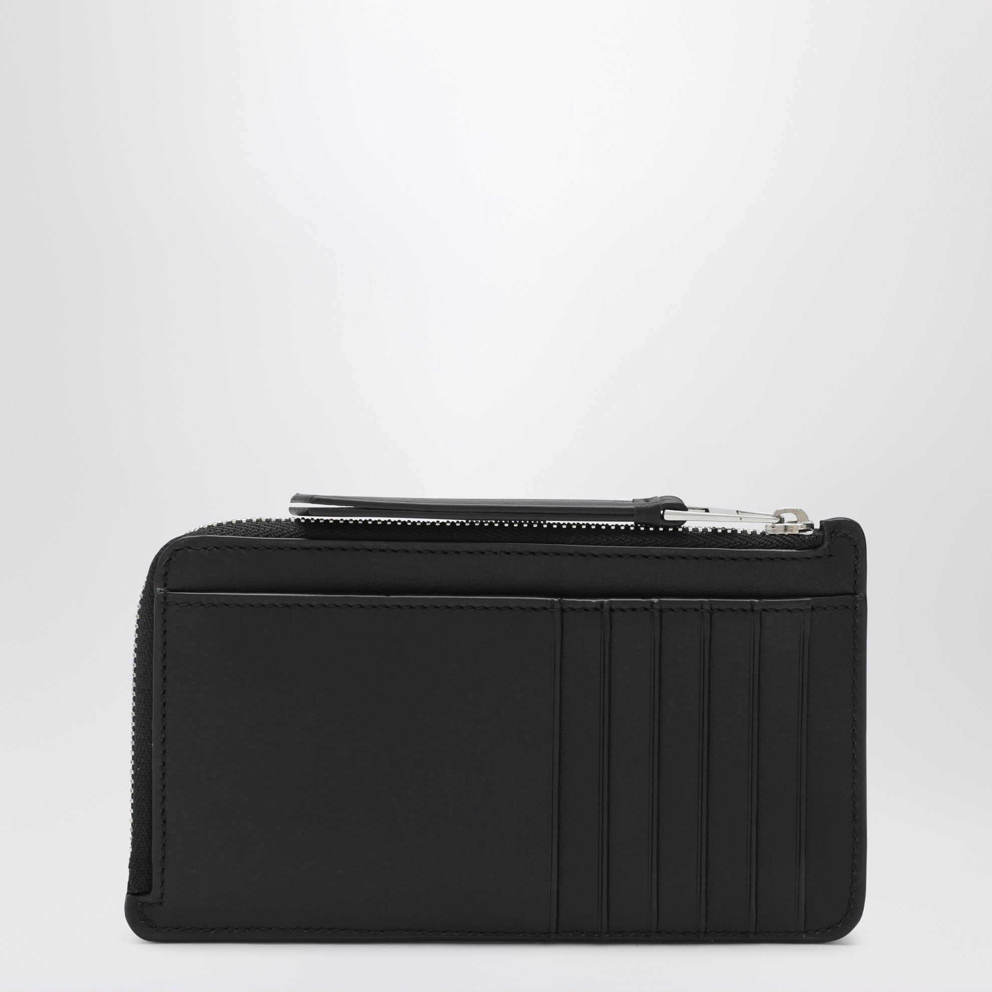 Black leather Puzzle coin purse with cardholder