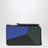 Puzzle black and blue calfskin cardholder and coin purse