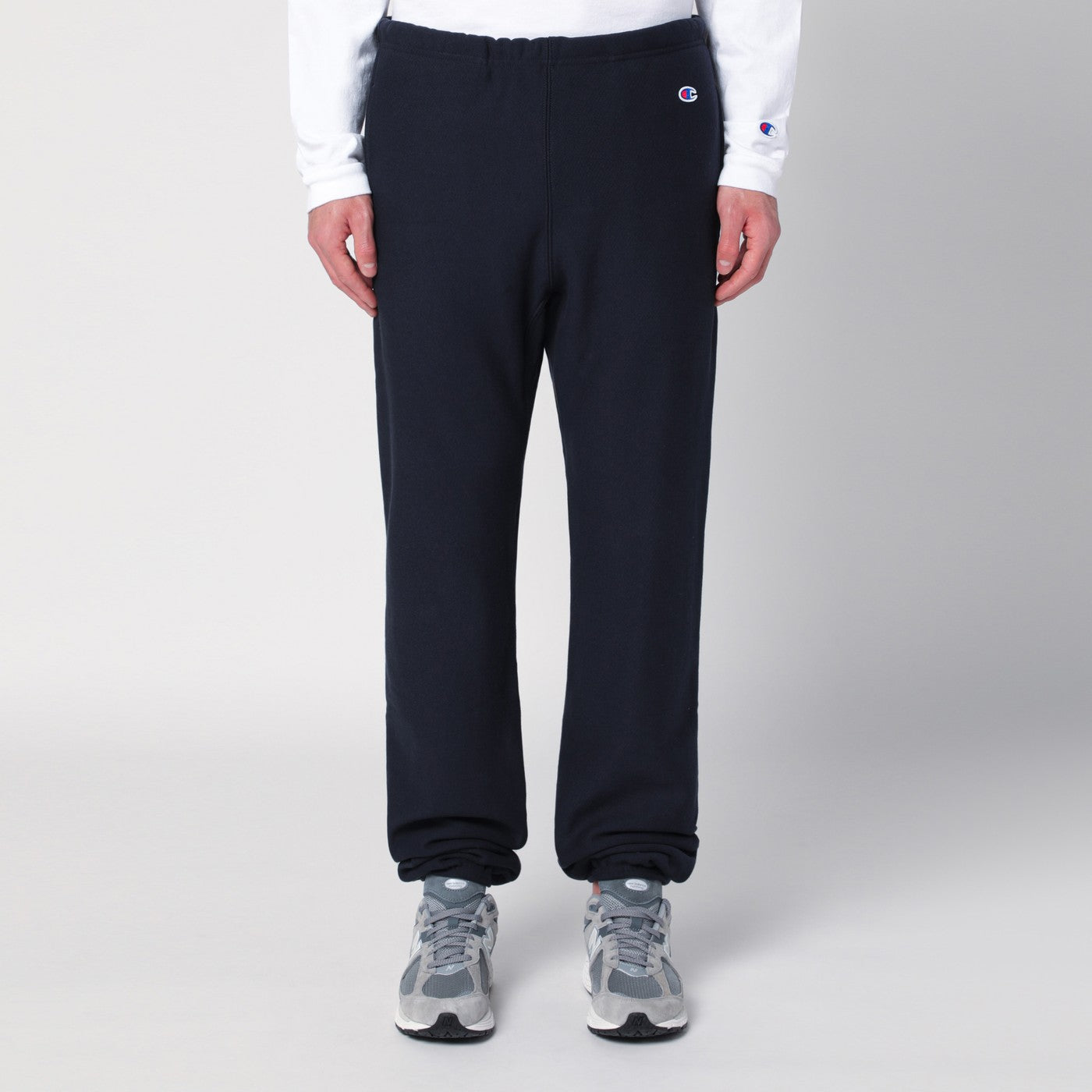 Navy blue cotton jogging trousers