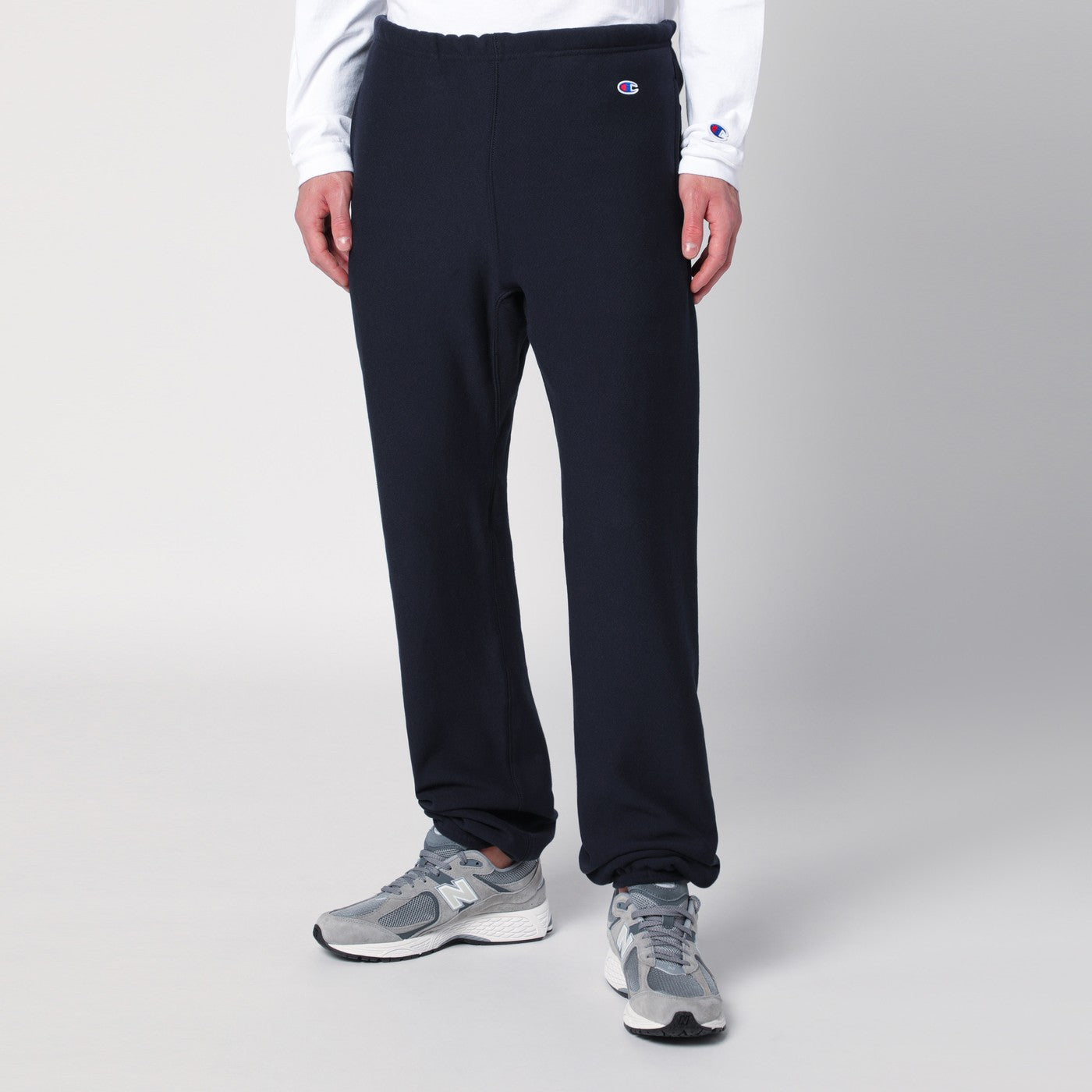 Navy blue cotton jogging trousers