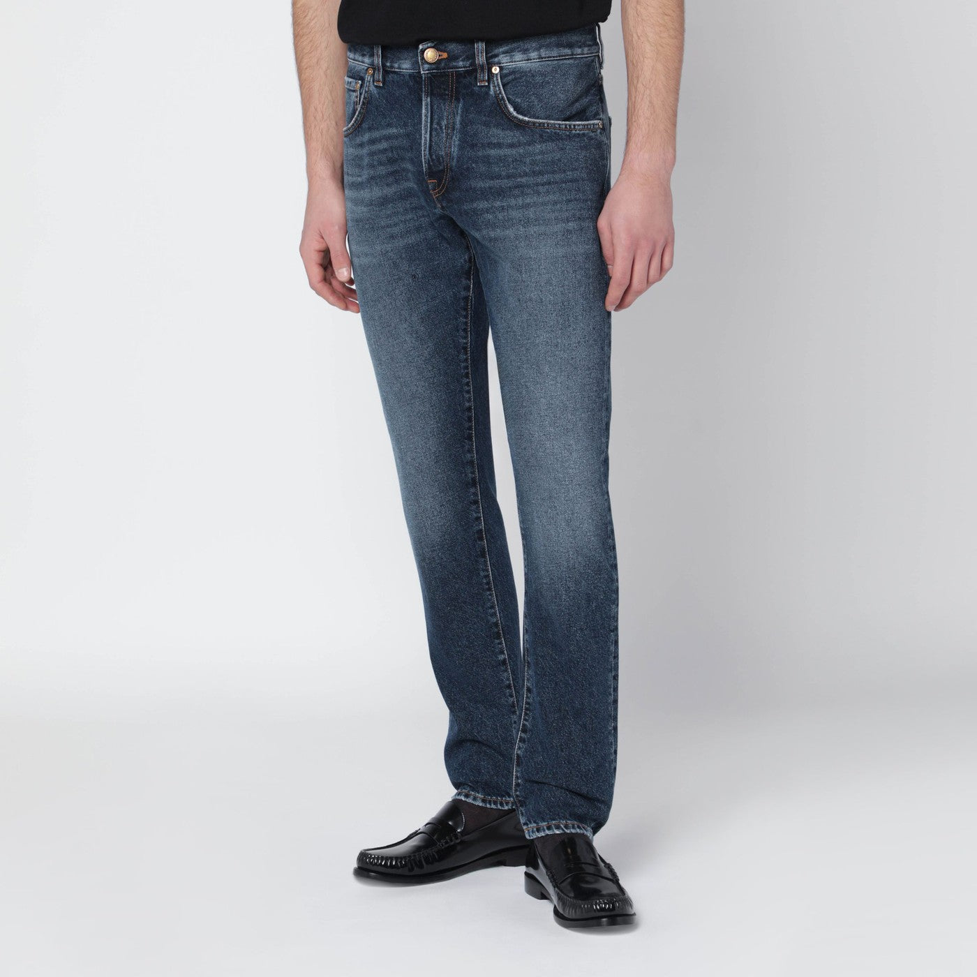 Blue washed jeans