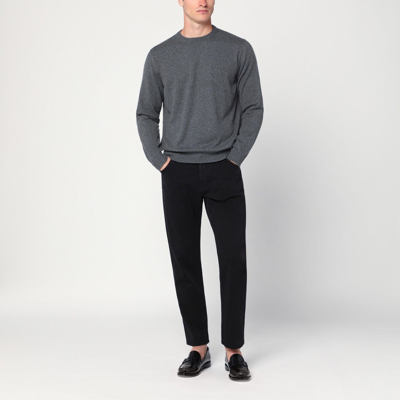 Black cotton trousers