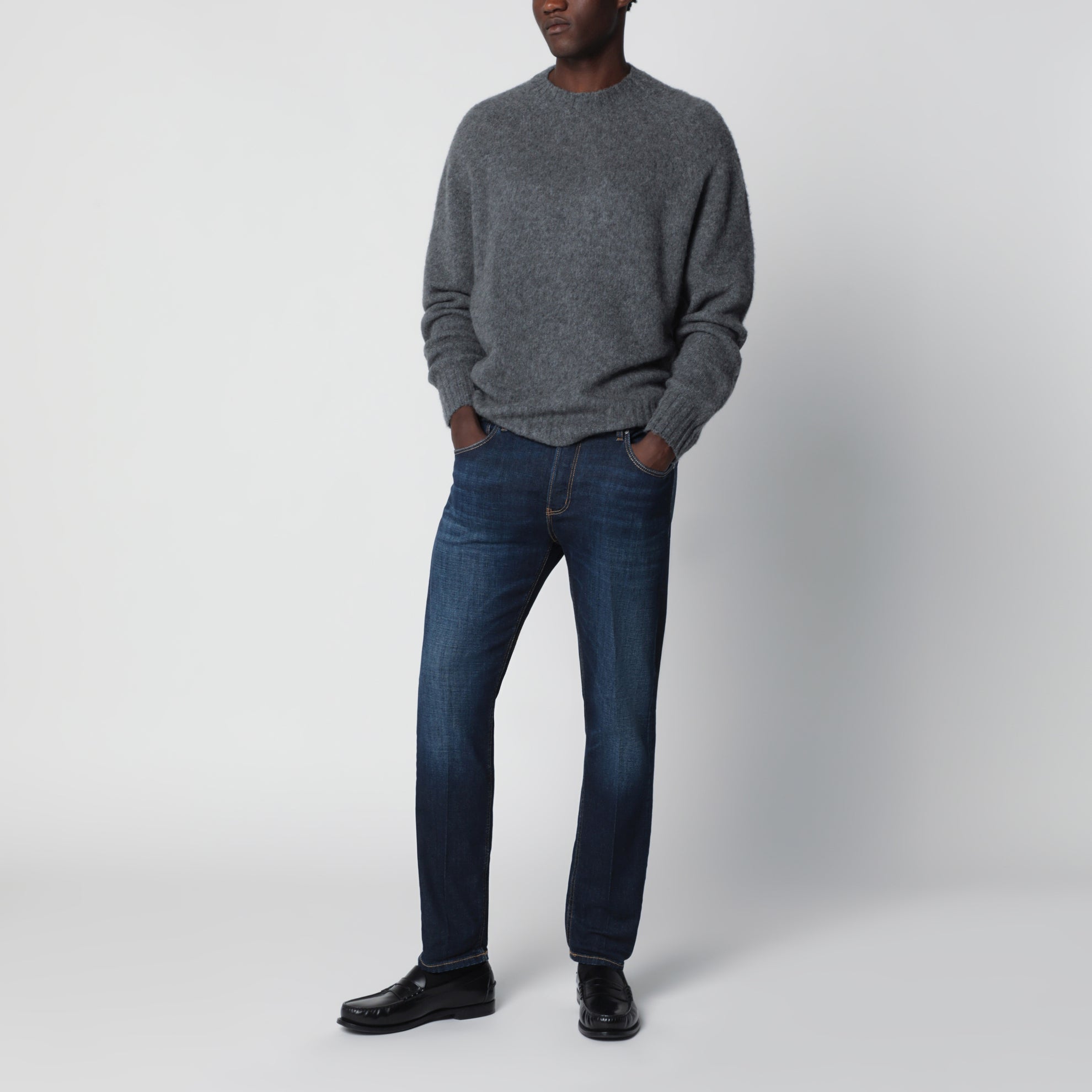 Dark blue washed jeans