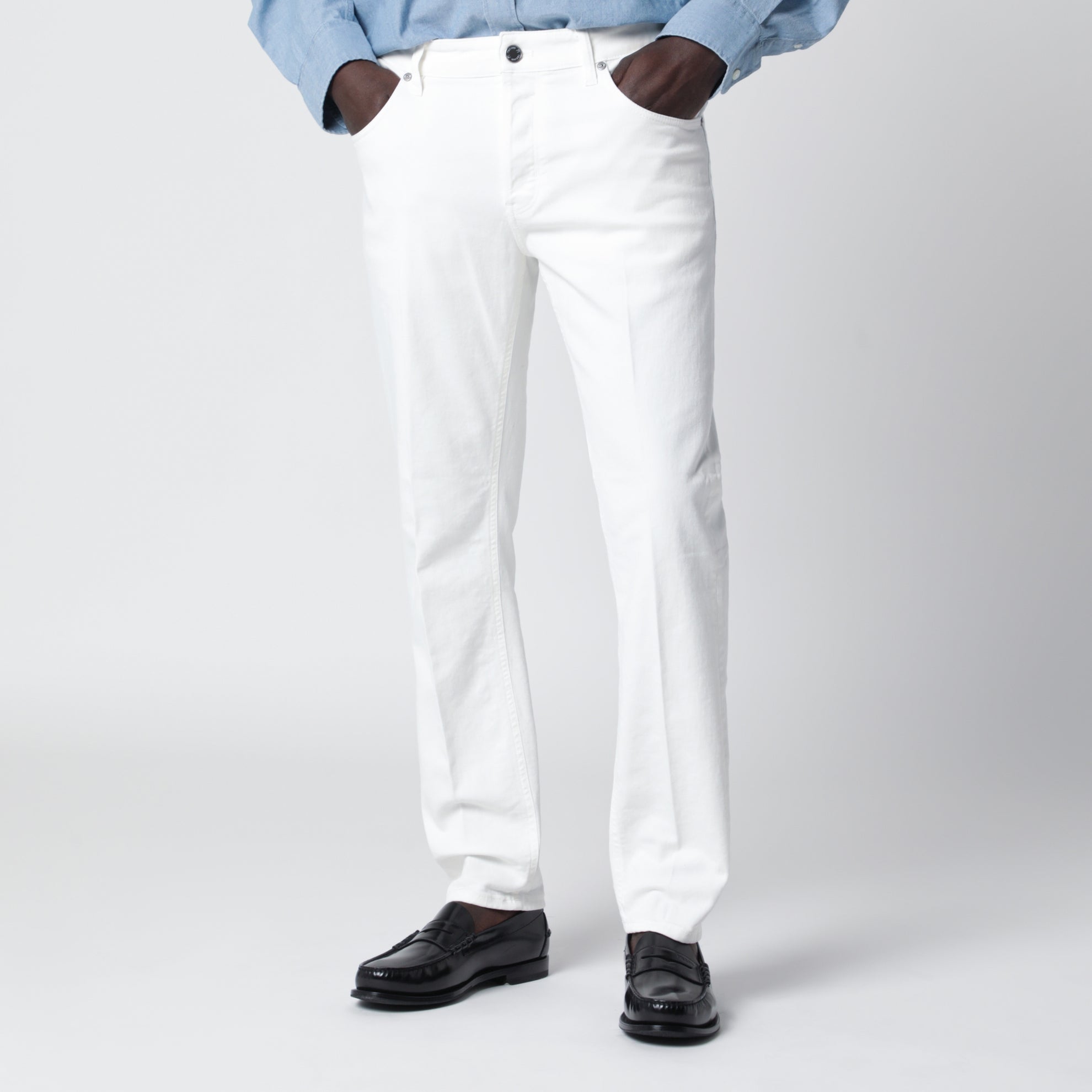 Pantaloni tapered Reggae bianchi