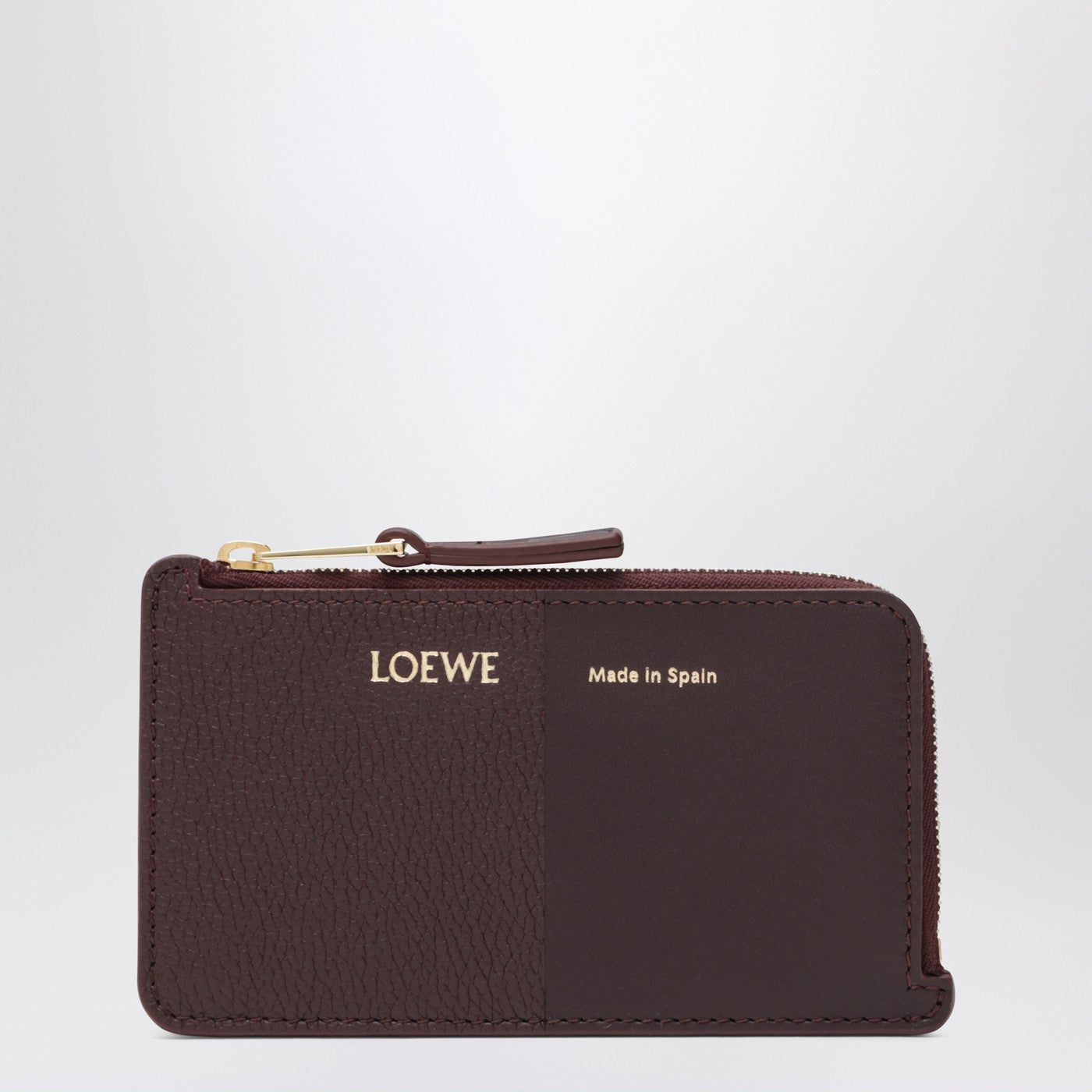 Card holder with coin pocket in Dark Burgundy