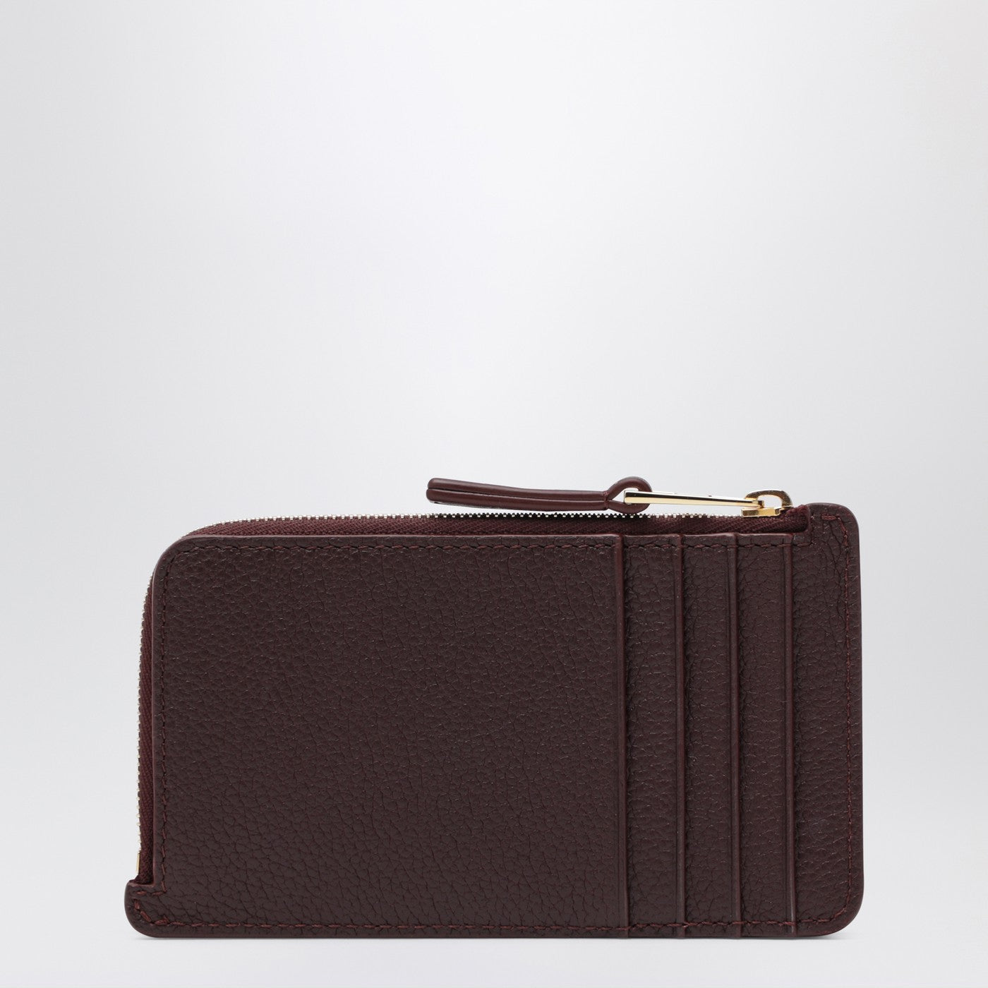Card holder with coin pocket in Dark Burgundy