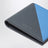 Flag bifold wallet in Deep Navy Blue / Royal Azure leather