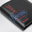 Black Leather Bi-Fold Wallet with Logo