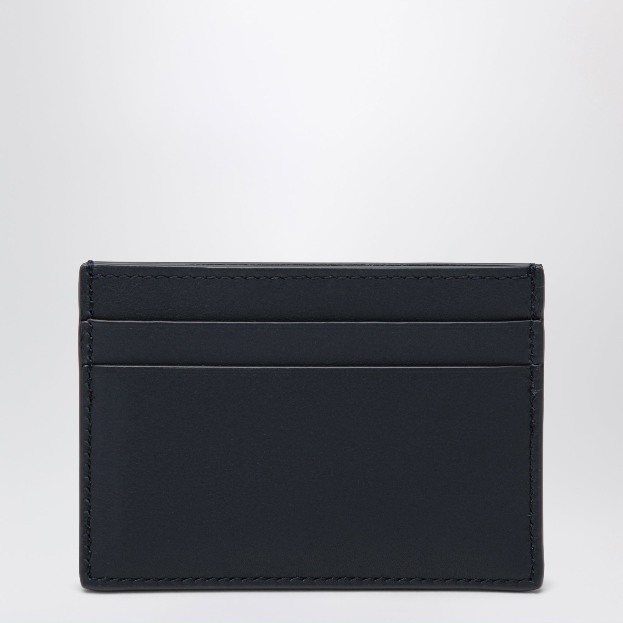 Navy Blue/Sky Blue Flag Card Holder in Leather