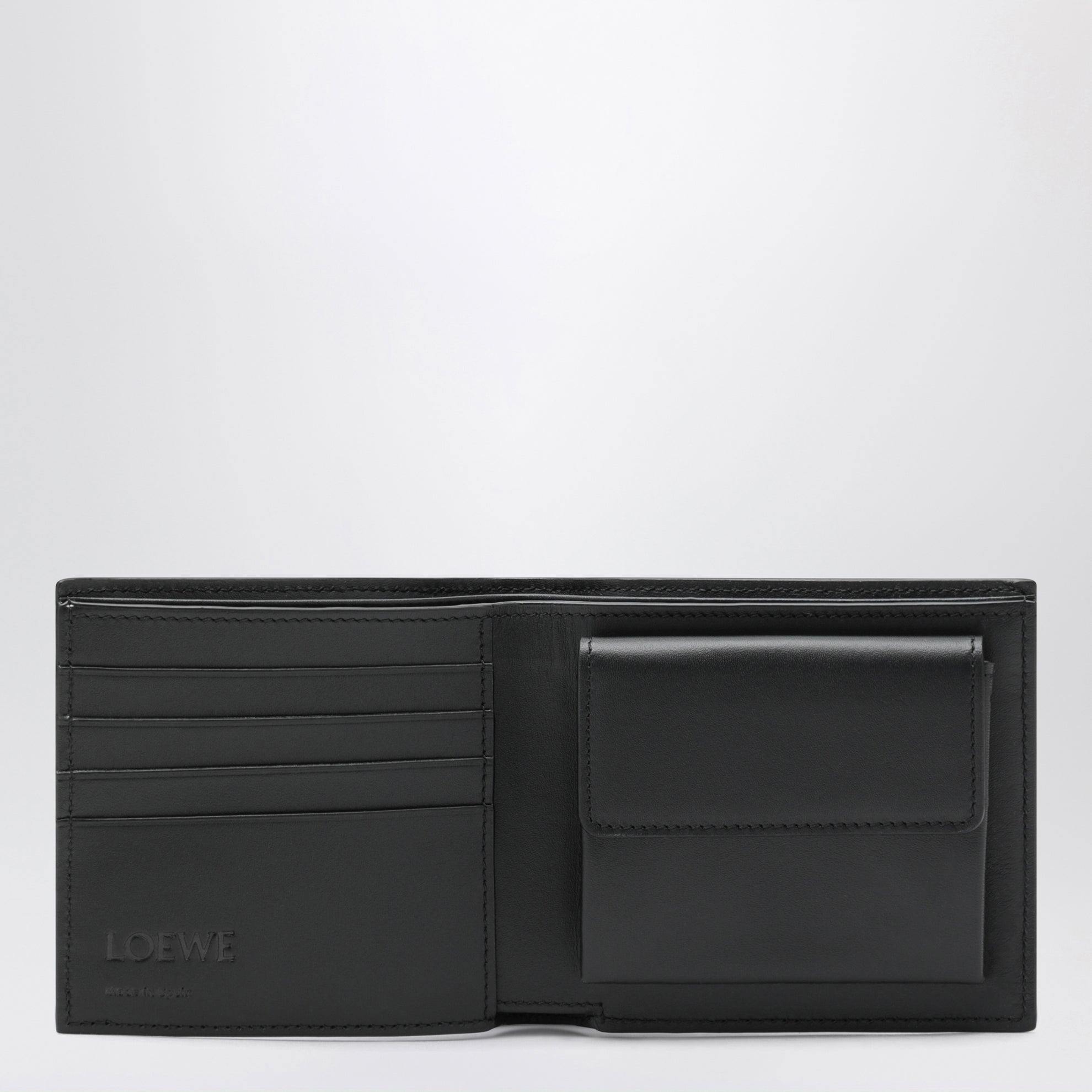 Portafoglio bifold Flag con portamonete Nero / Verde Tropicale