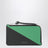 Flag Kartenetui mit Münzfach aus Leder in Schwarz / Tropical Green