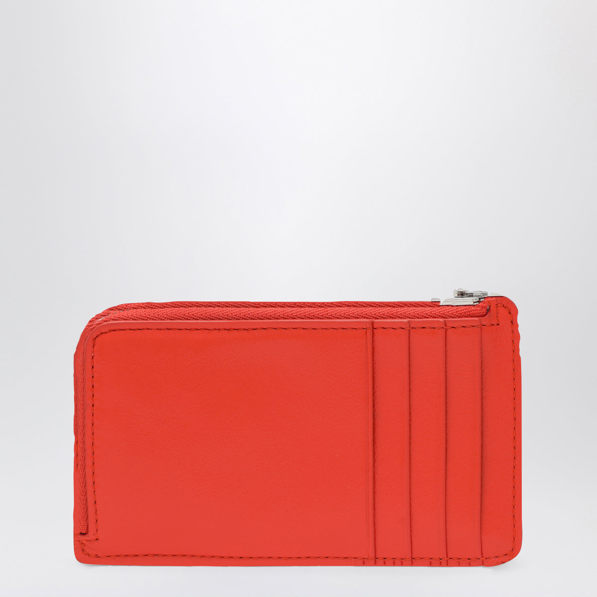 Portacarte Claw arancione in pelle di agnello