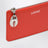 Portacarte Claw arancione in pelle di agnello