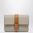 Small vertical wallet in Light Oat / Honey grained leather