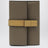 Small vertical taupe calfskin wallet
