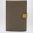 Small vertical taupe calfskin wallet