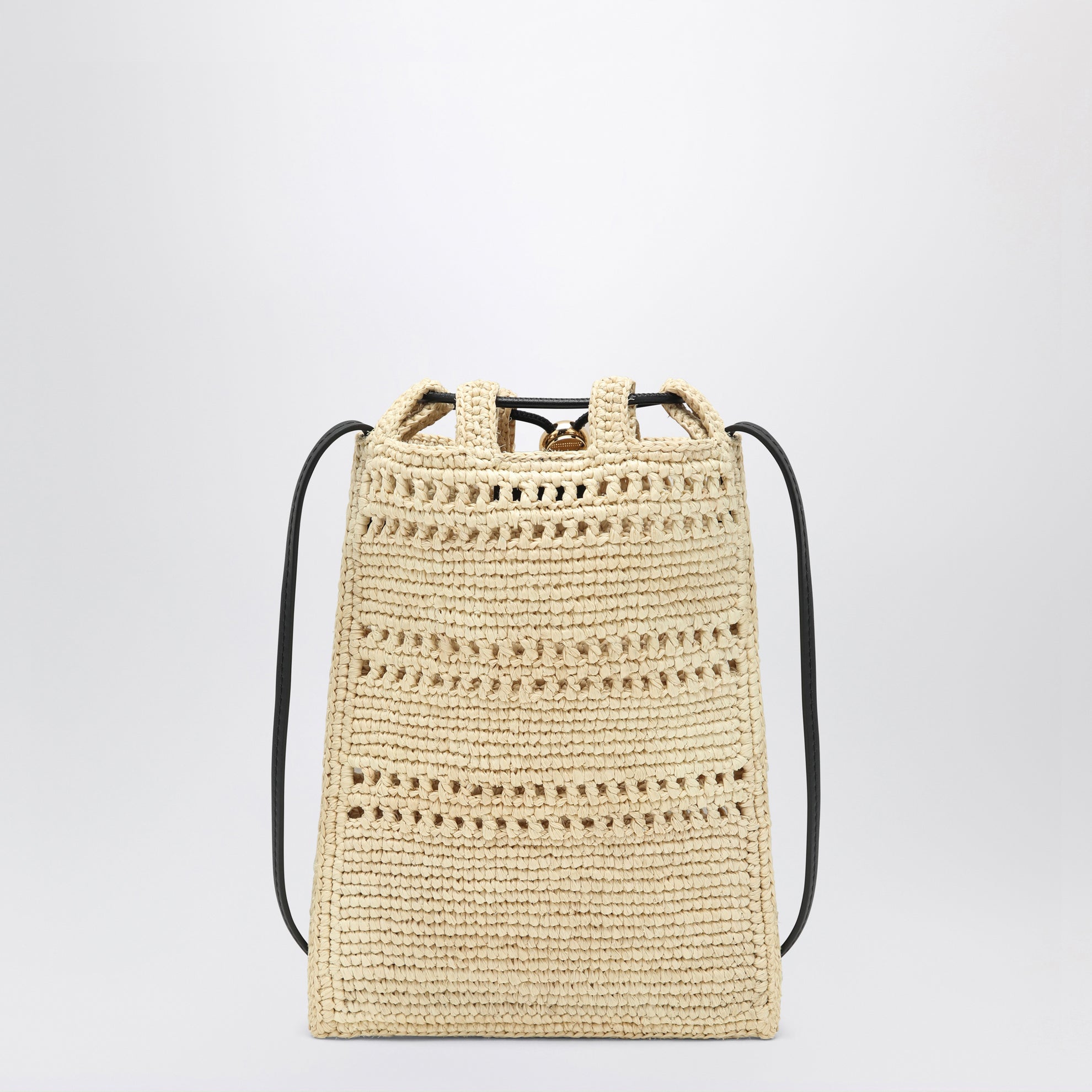 Raffia-Beutel mit Kordelzug