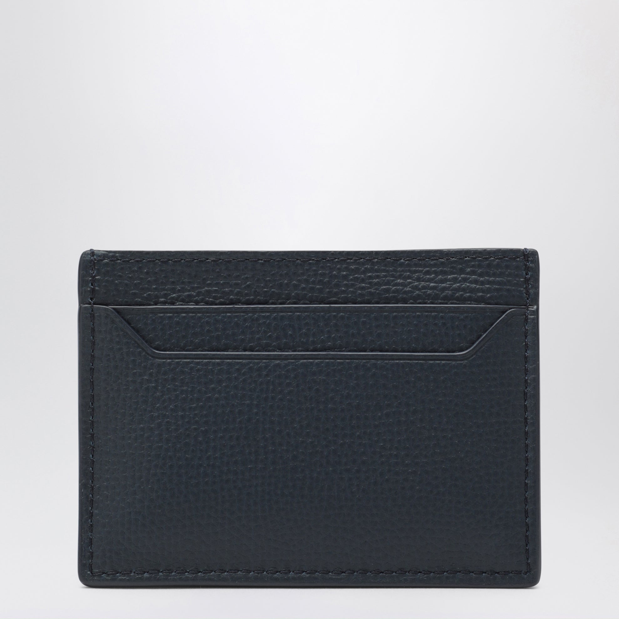 Navy Blue Leather Anagram Card Holder