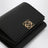 Portefeuille trifold Anagram noir en cuir