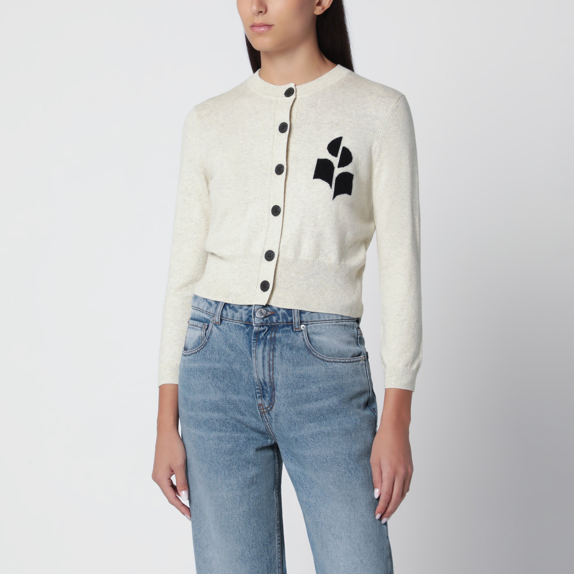 Newton Cardigan hellgrau aus Baumwolle