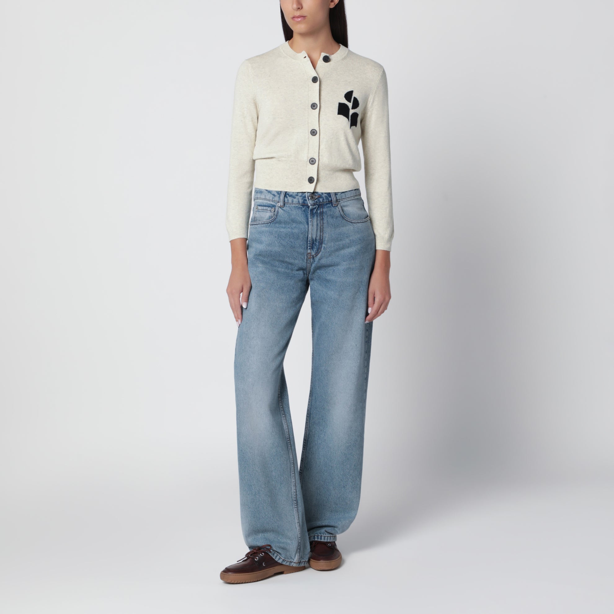 Newton Cardigan hellgrau aus Baumwolle