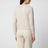 Beige wool zip-up cardigan
