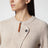 Beige wool zip-up cardigan