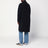 Cappotto monopetto blu navy in lana