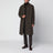Cappotto monopetto grigio verde in lana