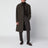 Cappotto monopetto grigio verde in lana