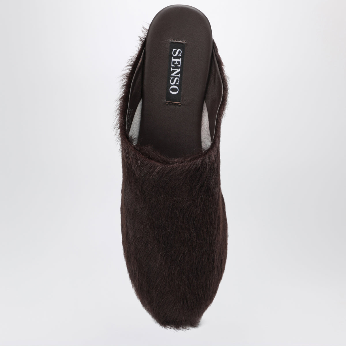 Mules Caelan marroni in pelle effetto pony