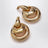 Goldfarbene Blow Up Drop Ohrringe