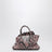 Black and mauve La Passeggiata Mini handbag in python-effect leather
