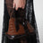 Brown and black Sant Ambroeus mini bag with crocodile effect