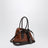 Borsa Sant Ambroeus mini marrone e nera effetto coccodrillo