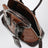 Borsa Sant Ambroeus mini marrone e nera effetto coccodrillo