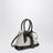 Borsa Sant Ambroeus mini beige e nera effetto coccodrillo